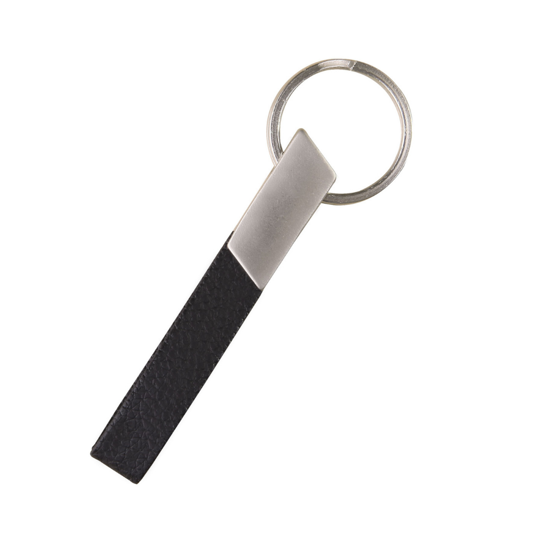 EN UYGUN SİNGAN SİYAH METAL-DERİ ANAHTARLIK