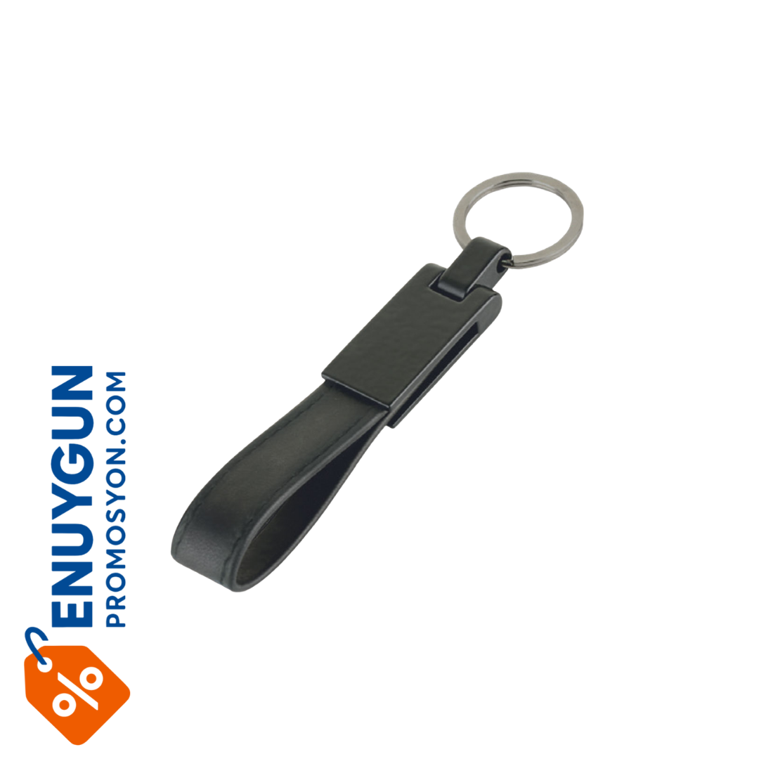 En Uygun Siyah Düzova Metal-Deri Anahtarlık En Uygun Siyah Düzova Metal-Deri Anahtarlık