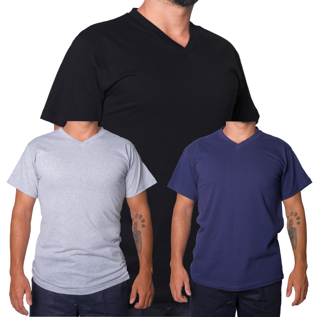 En Uygun V Yaka T-shirt - Toptan Company - Nakış