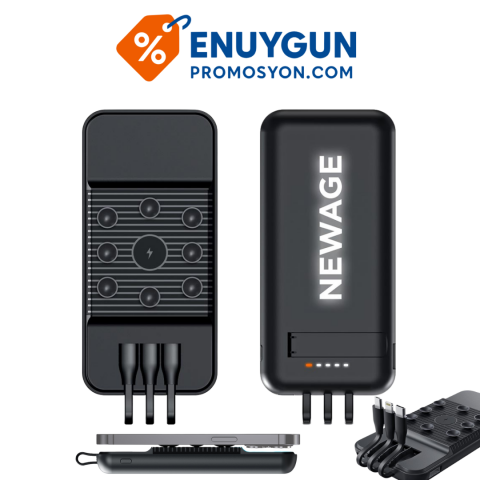 En Uygun Ciriş 10.000 mAh Siyah Wireless Standlı Powerbank