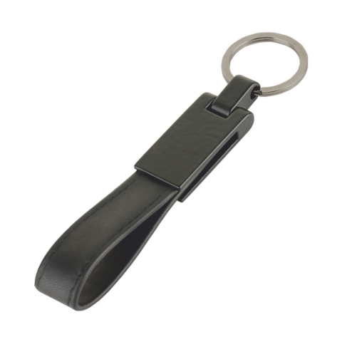 EN UYGUN SİYAH DÜZOVA METAL-DERİ ANAHTARLIK